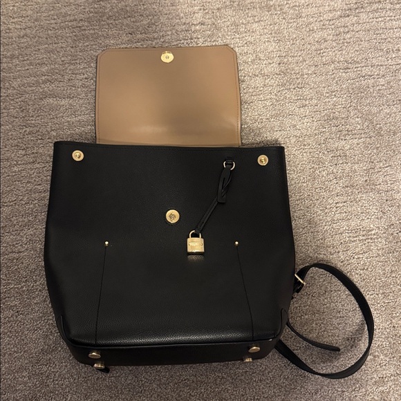 Michael Kors Black Backpack with Gold Accents - Picture 5 of 5